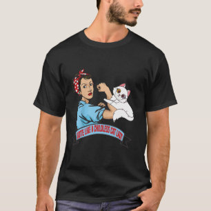 Camiseta Votar como uma Mulher de Gato Sem Fios Está Votand