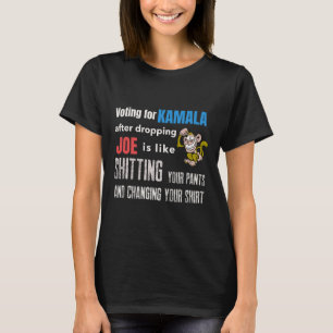Camiseta Votar Em Kamala Depois De Deixar Joe É Como Ting