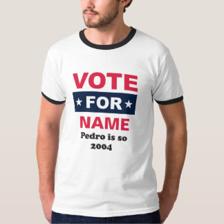 Camiseta Votar em Nome (Nome Personalizado)