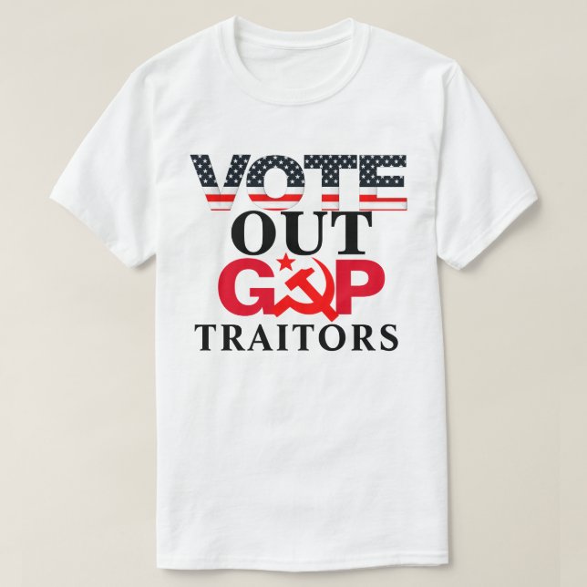 CAMISETA VOTAR FORA DOS TRATADORES DE GOP (Frente do Design)