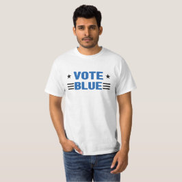 Camiseta Votar Mensagem da Campanha Eleitoral Política Azul