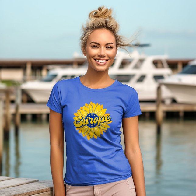 Camiseta Votar Na Nossa Futura Europa Eleições Girassol (Criador carregado)