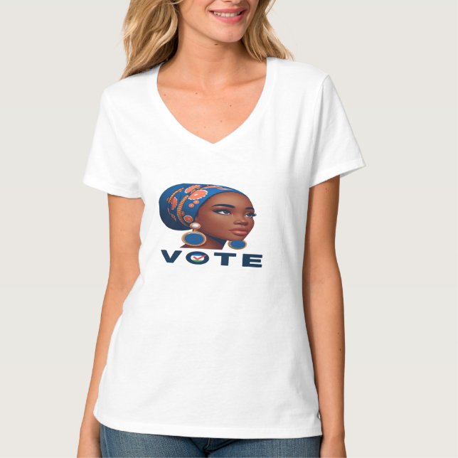 Camiseta votar não desperdice seu direito T-Shirt (Frente)