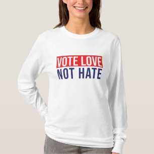 Camiseta Votar não odiar T-Shirt