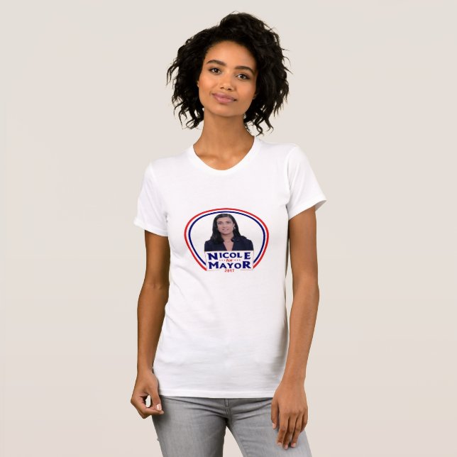 Camiseta Votar Nicole Malliotakis para prefeito NYC (Frente Completa)