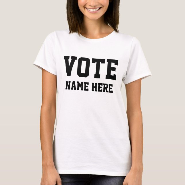 CAMISETA VOTAR NOME PERSONALIZADO (Frente)