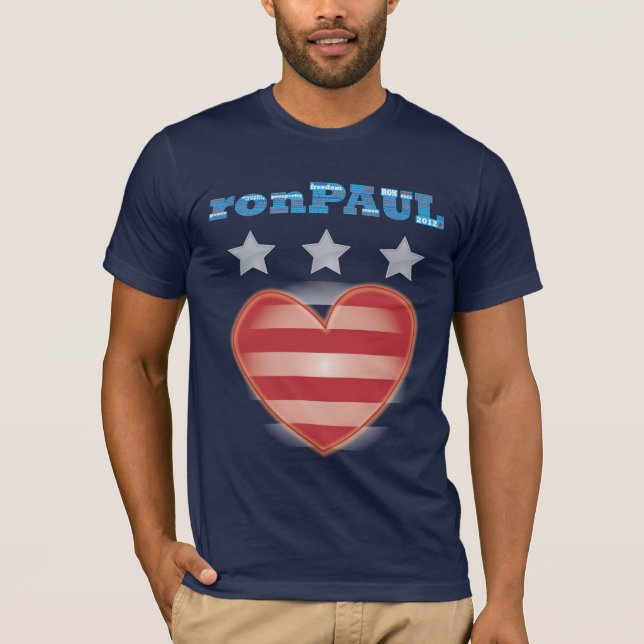 Camiseta Votar Ron Paul para as eleições presidenciais de 2 (Frente)