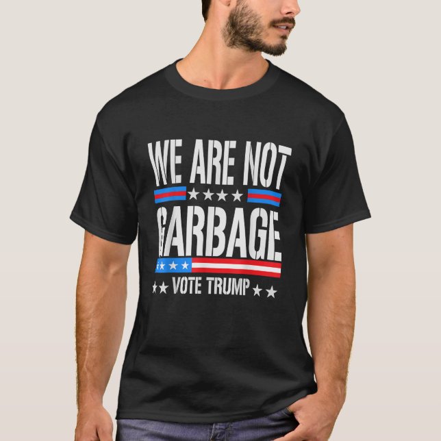 Camiseta Votar Trump 2024 Não Somos Humor Na Eleição Do Lix (Frente)