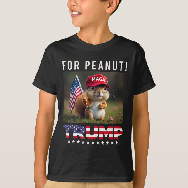 Camiseta Votar Trump Para O Amendoim O Trump De Esquilo 202 (Frente)