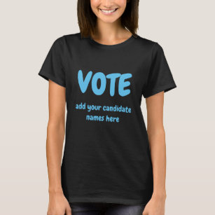 Camiseta VOTE Adicionar os Nomes de Candidatos