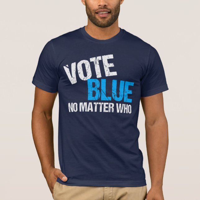 Camiseta Vote Azul Não Importa Quem (Frente)