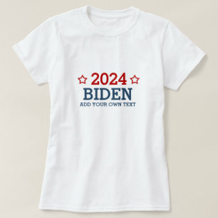 Camiseta Vote Biden 2024 - adicione seu próprio texto perso