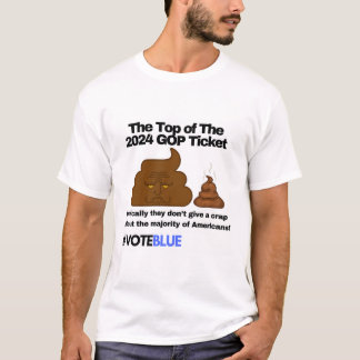 Camiseta Vote Blue 2024: Poop Anti-Trump Emoji Design