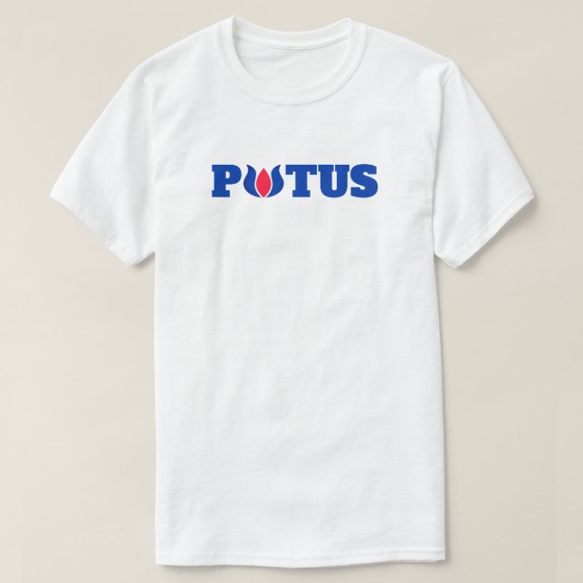 Camiseta Vote Blue Lotus for POTUS Harris T-Shirt (Frente do Design)