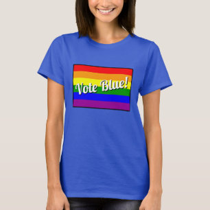 Camiseta Vote Blue Rainbow