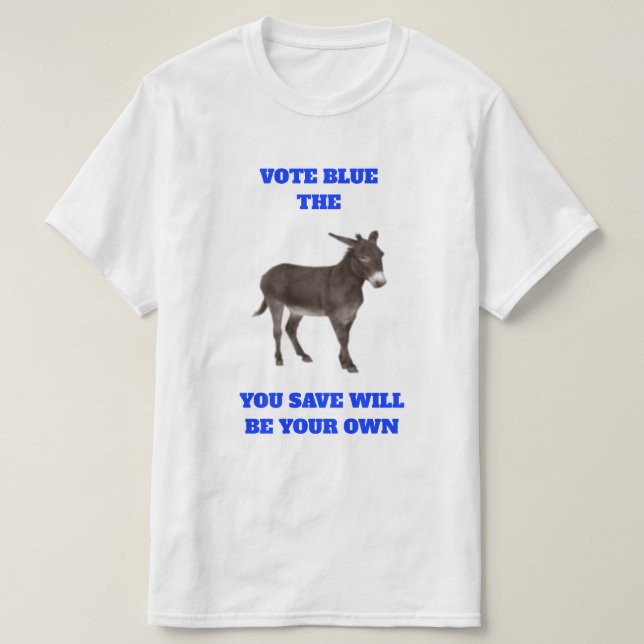 Camiseta Vote Blue T-Shirt (Frente do Design)