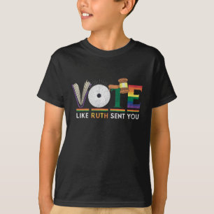 Camiseta Vote Como Ruth Enviou Você Gavel Feministas Lgbt O