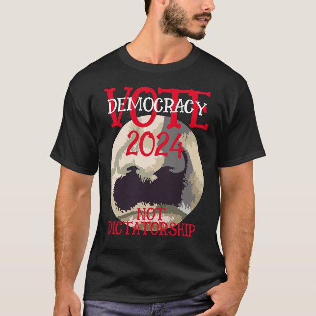 CAMISETA VOTE DEMOCRACIA NÃO DITADURA 2024 (Frente)