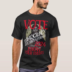 CAMISETA VOTE DEMOCRACIA NÃO DITADURA 2024