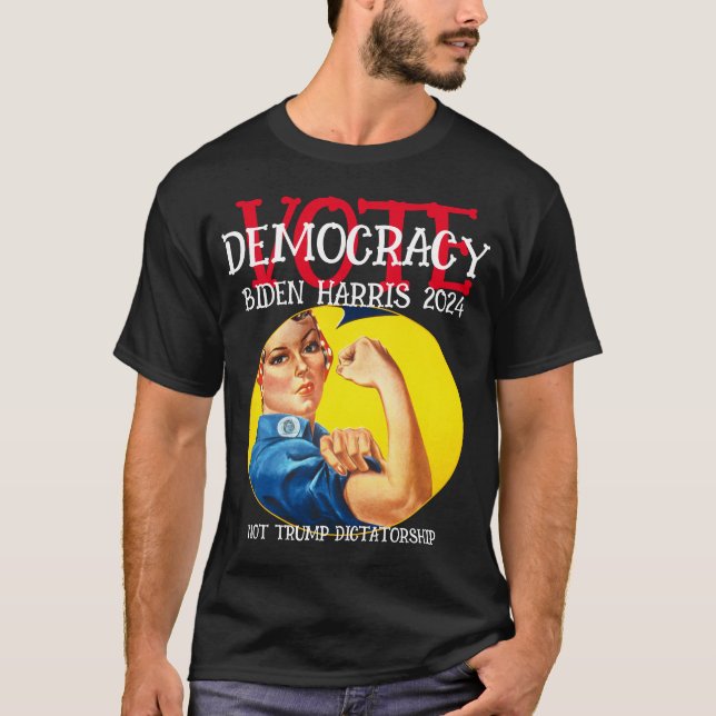 CAMISETA VOTE DEMOCRACIA NÃO DITADURA 2024 (Frente)