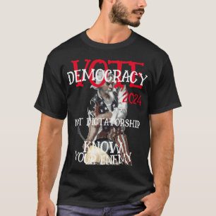 CAMISETA VOTE DEMOCRACIA NÃO DITADURA 2024