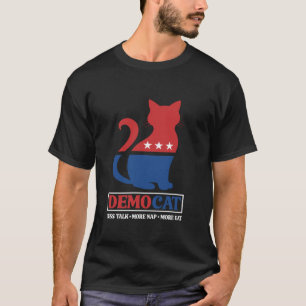 Camiseta Vote em Cat Democrata Liberal Cat Lover Biden Harr