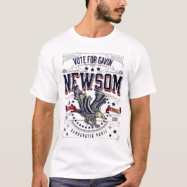 Camiseta Vote em Gavin Newsom 2028 Águia Patriótica
