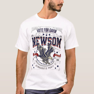 Camiseta Vote em Gavin Newsom 2028 Águia Patriótica