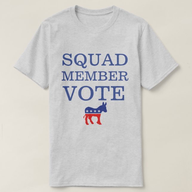 Camiseta Vote em T-Shirt Democrática (Frente do Design)