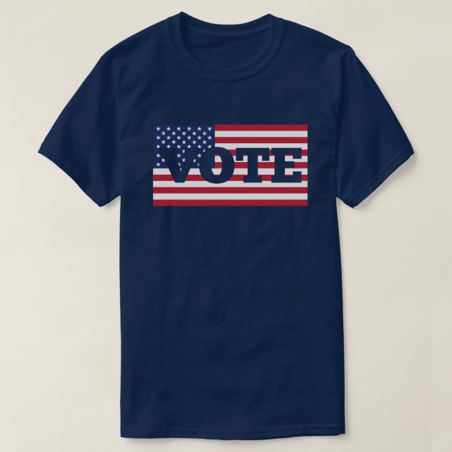 Camiseta Vote Flag Americano (Frente do Design)