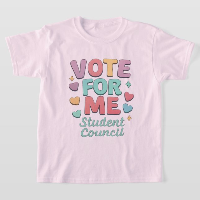 Camiseta Vote for Me Student Council Vibes School (Postura )