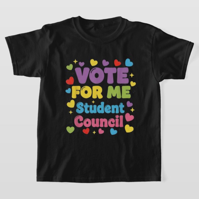Camiseta Vote for Me Student Council Vibes School (Postura )