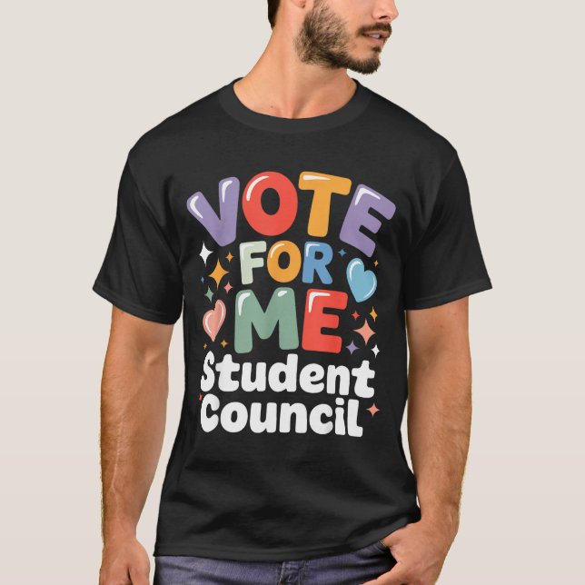 Camiseta Vote For Me Student Council Vibes School Election  (Frente)