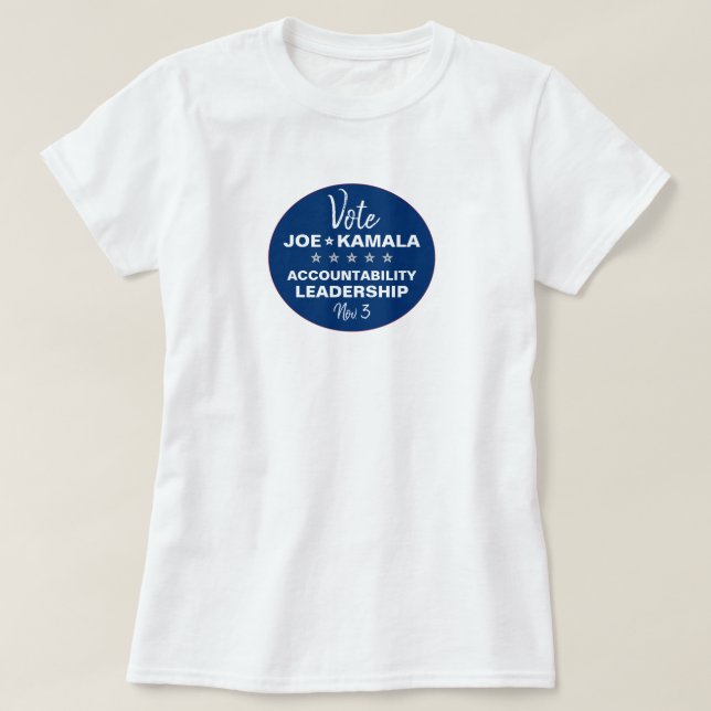 Camiseta Vote Joe Biden Kamala Harris 2020 Modelo (Frente do Design)