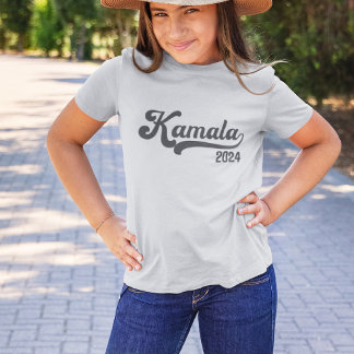 Camiseta Vote Kamala Harris 2024 Cinzas Varsity Kids T-Shir