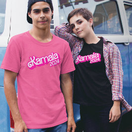 Camiseta Vote Kamala Harris 2024 Logotipo Rosa Quente T-Shi