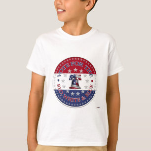 Camiseta Vote no Vermelho, Branco e Azul Sino da Liberdade