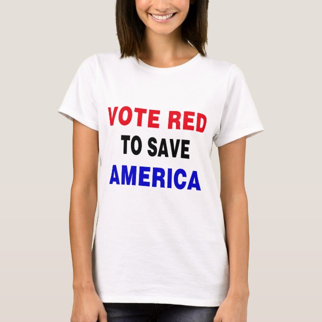 Camiseta Vote Red Para Salvar A América (Frente)