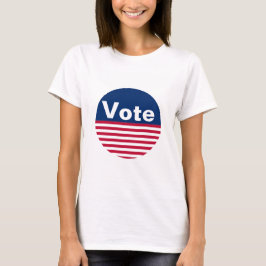 Camiseta Vote Red White e Blue Patriotic Stripes