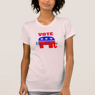 Camiseta VOTE Republicano com Elefante Patriótico