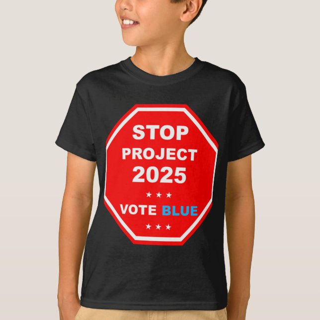 Camiseta Vote Save Democracy Stop Project 2025 (Frente)