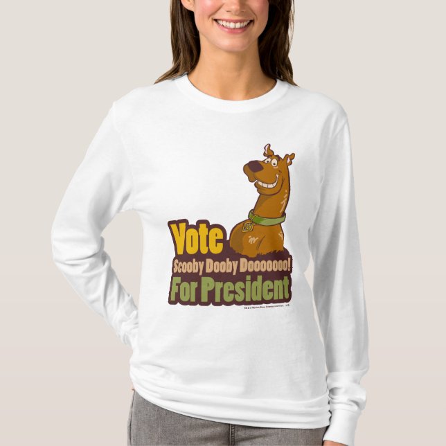 Camiseta Vote Scooby Dooby Doo para Presidente (Frente)