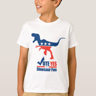Camiseta Vote Sim Para Diversão Do Dinossauro