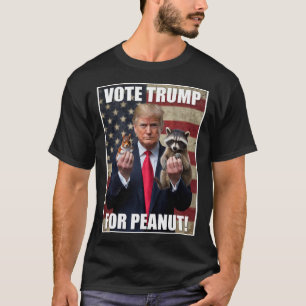 Camiseta Vote Trump Justiça Para Fred Amendoim O Esquilo Me