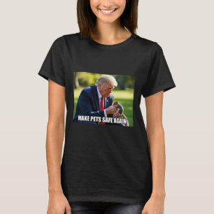 Camiseta Vote Trump Mega Tornar Animais de Estimação Seguro