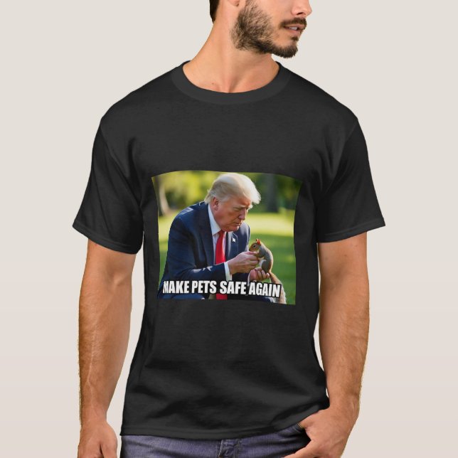 Camiseta Vote Trump Mega Torne Os Animais Seguros Novamente (Frente)
