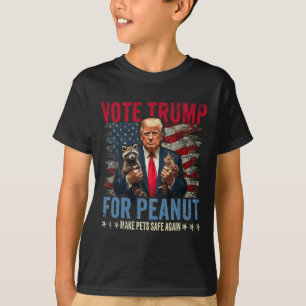 Camiseta Vote Trump Para Amendoim O Esquilo Tornar Animais
