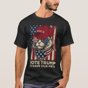 Camiseta Vote Trump Para Salvar O Nosso Pets 2024 American