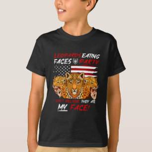 Camiseta Votei A Favor De Leopardos Comendo Rostos Festa En