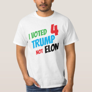 Camiseta Votei A Favor De Trump E Não Elon